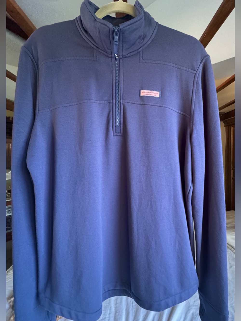 Vineyard Vines Shep Shirt 1/4 Zip Pullover Navy Blue Size L